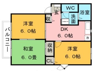 宮の陣駅 徒歩30分 1階の物件間取画像